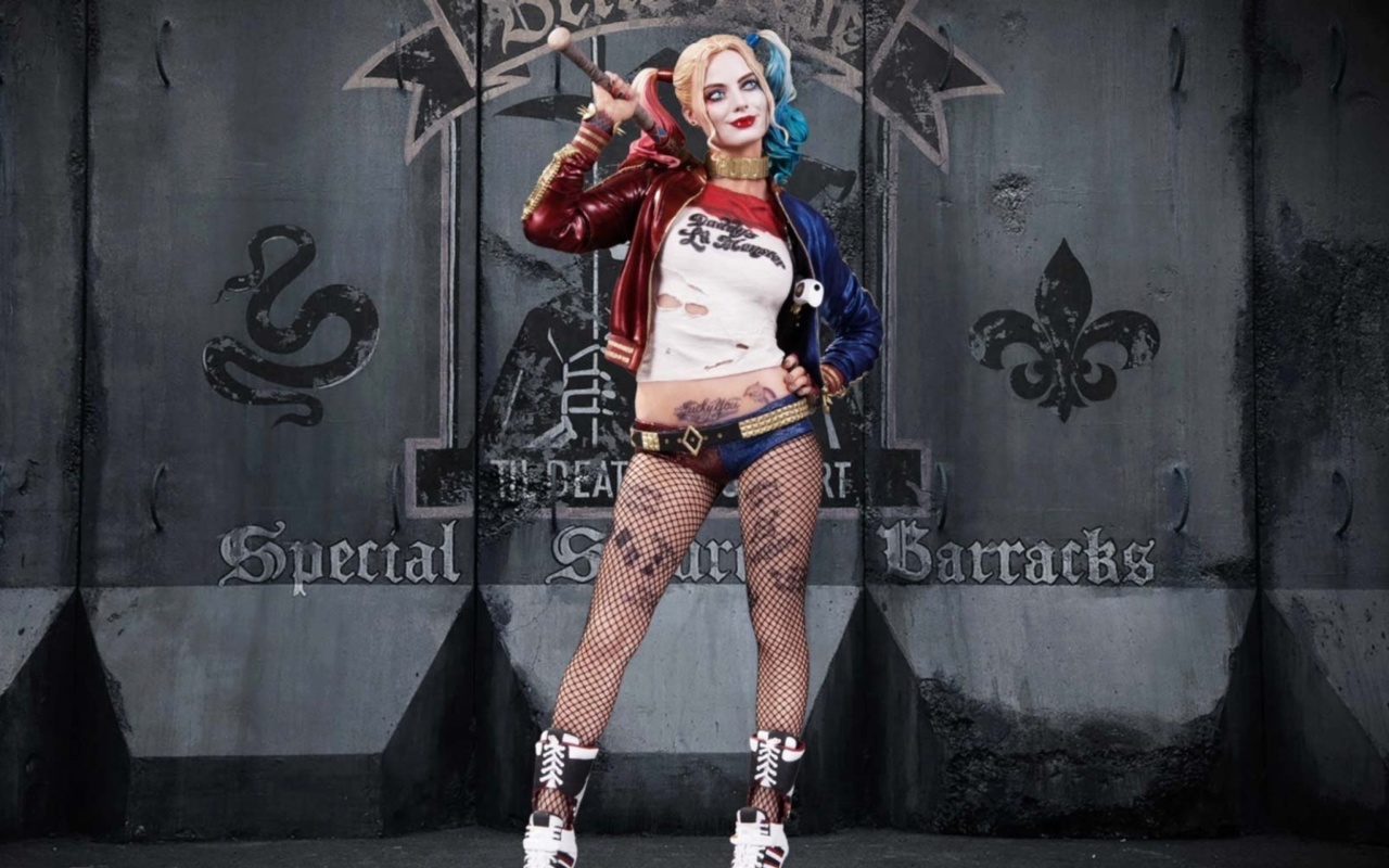 Suicide Squad, Harley Quinn, Margot Robbie Poster wallpaper 1280x800