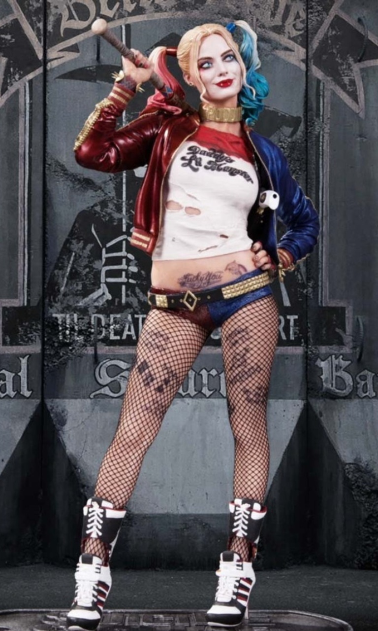 Sfondi Suicide Squad, Harley Quinn, Margot Robbie Poster 768x1280