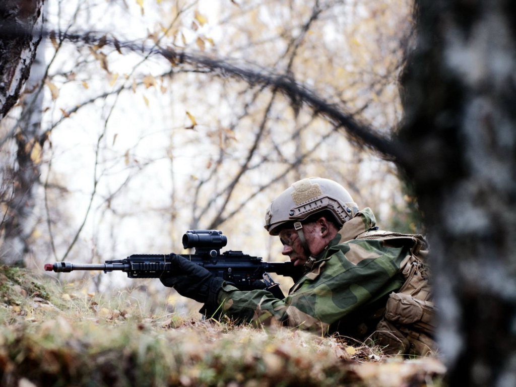 Sfondi Norwegian Army Soldier 1024x768