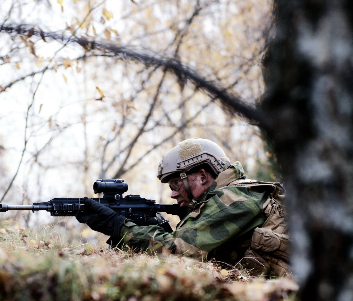 Обои Norwegian Army Soldier 1200x1024