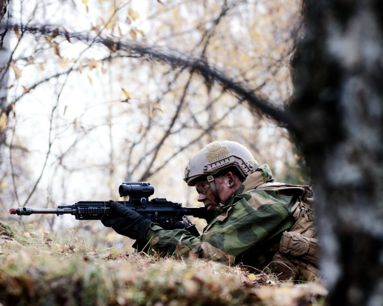 Обои Norwegian Army Soldier 1280x1024