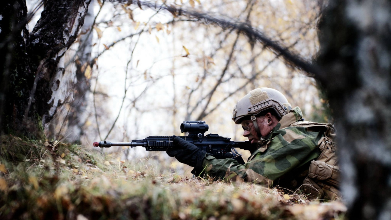 Screenshot №1 pro téma Norwegian Army Soldier 1366x768