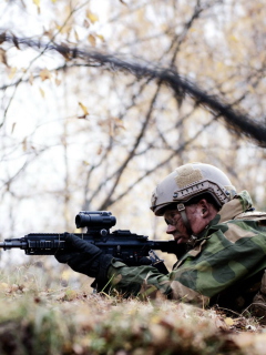 Обои Norwegian Army Soldier 240x320