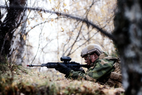 Обои Norwegian Army Soldier 480x320