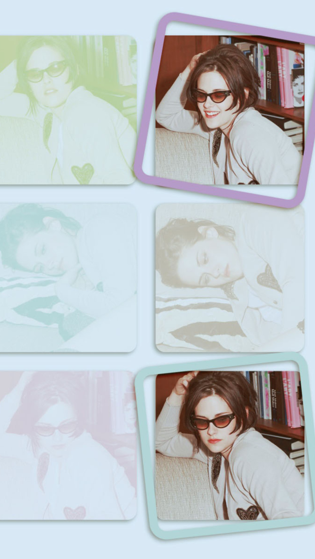 Kristen Stewart Wearing Glasses wallpaper 640x1136