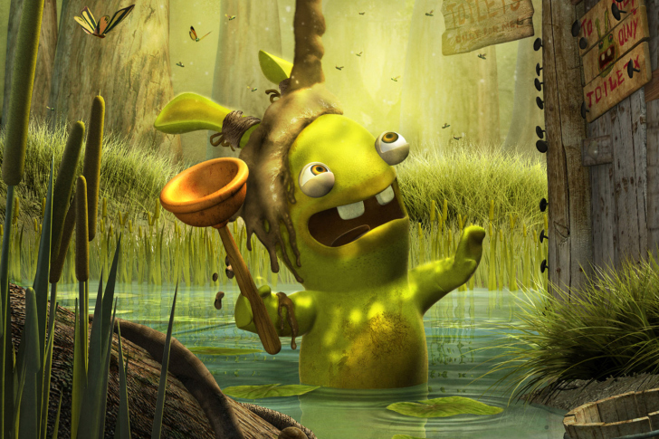 Das Rayman Raving Rabbids 2 Wallpaper