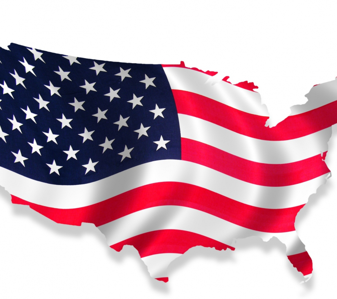 Fondo de pantalla Usa Flag Map 1080x960