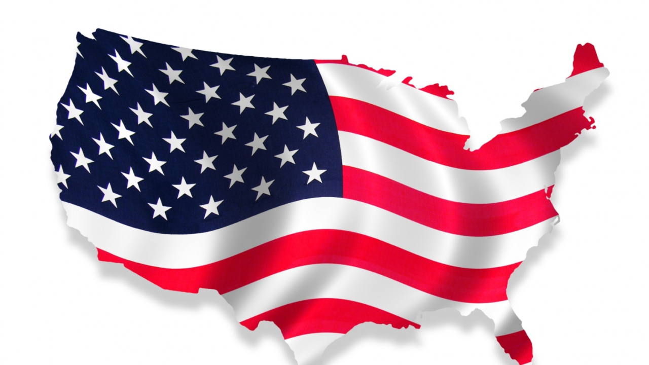 Das Usa Flag Map Wallpaper 1280x720