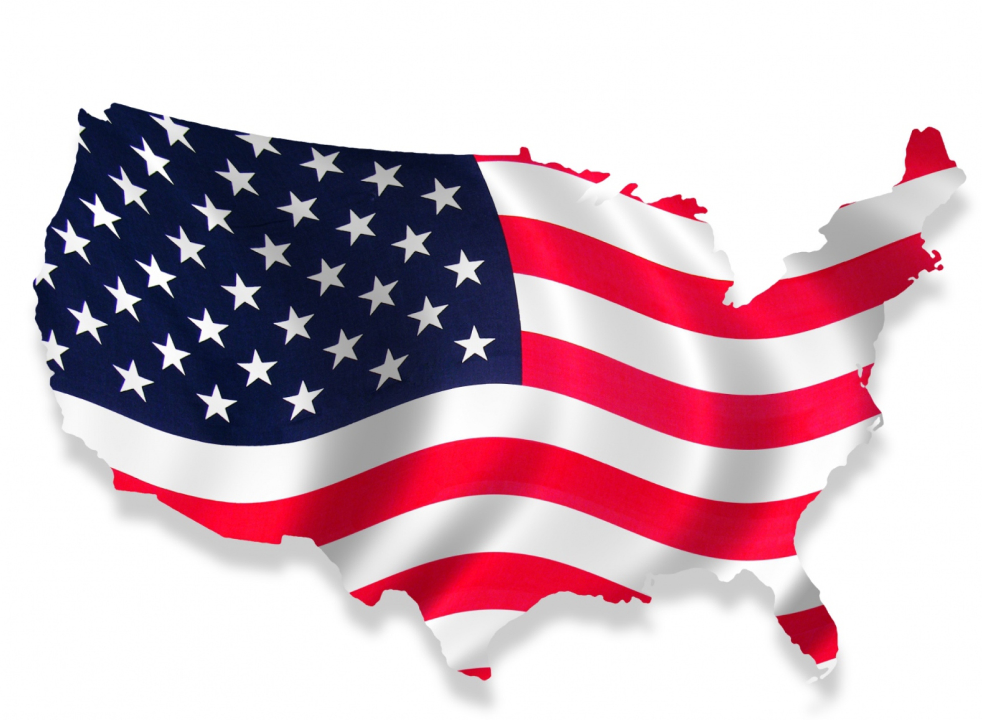 Обои Usa Flag Map 1920x1408