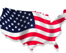 Usa Flag Map wallpaper 220x176