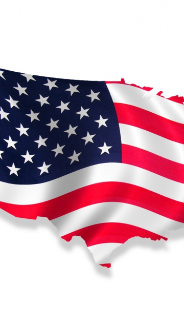 Das Usa Flag Map Wallpaper 360x640