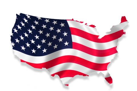 Fondo de pantalla Usa Flag Map 480x320