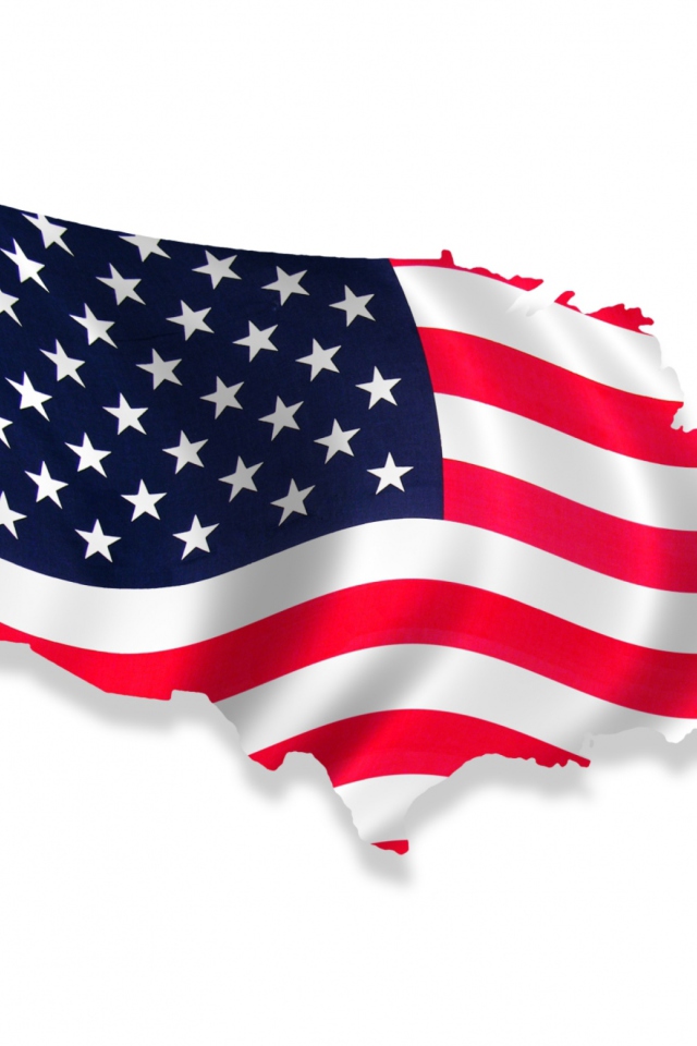 Fondo de pantalla Usa Flag Map 640x960