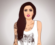 Screenshot №1 pro téma Girl With Tattoo Illustration 176x144