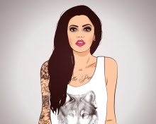 Screenshot №1 pro téma Girl With Tattoo Illustration 220x176