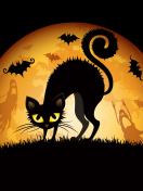 Sfondi Scary Black Cat 132x176