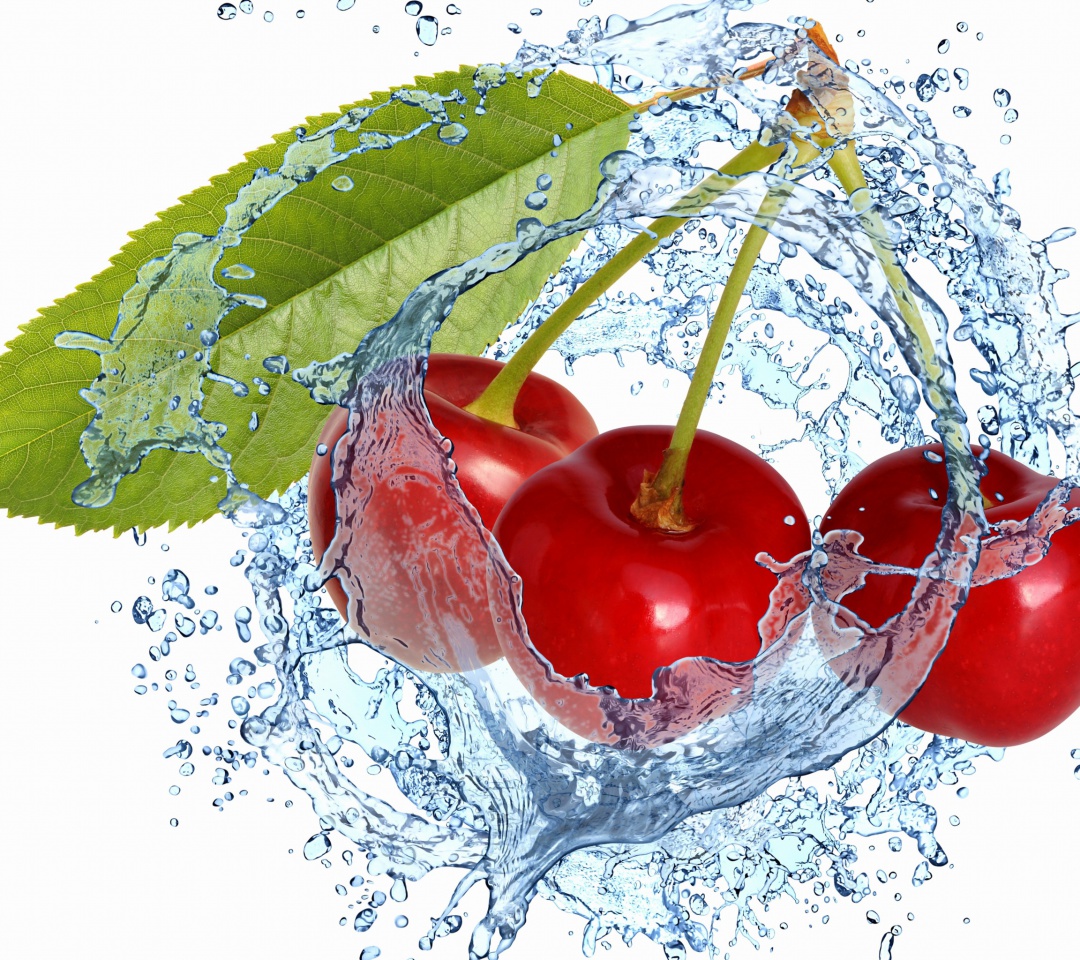 Cherry Splash wallpaper 1080x960