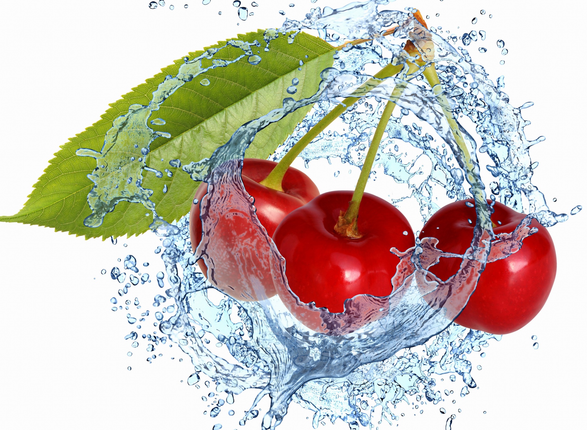 Fondo de pantalla Cherry Splash 1920x1408