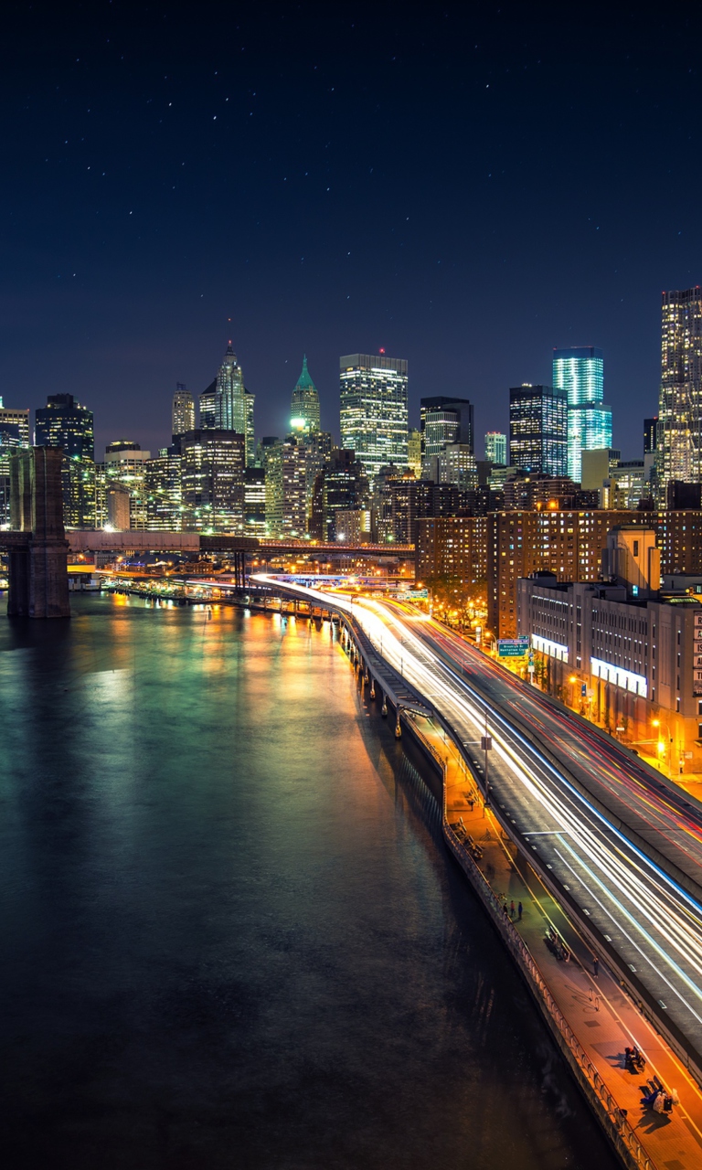 Manhattan Nights wallpaper 768x1280