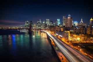 Manhattan Nights Background for Android, iPhone and iPad
