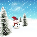 Das Christmas Snowman Wallpaper 128x128