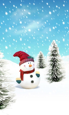 Christmas Snowman wallpaper 240x400