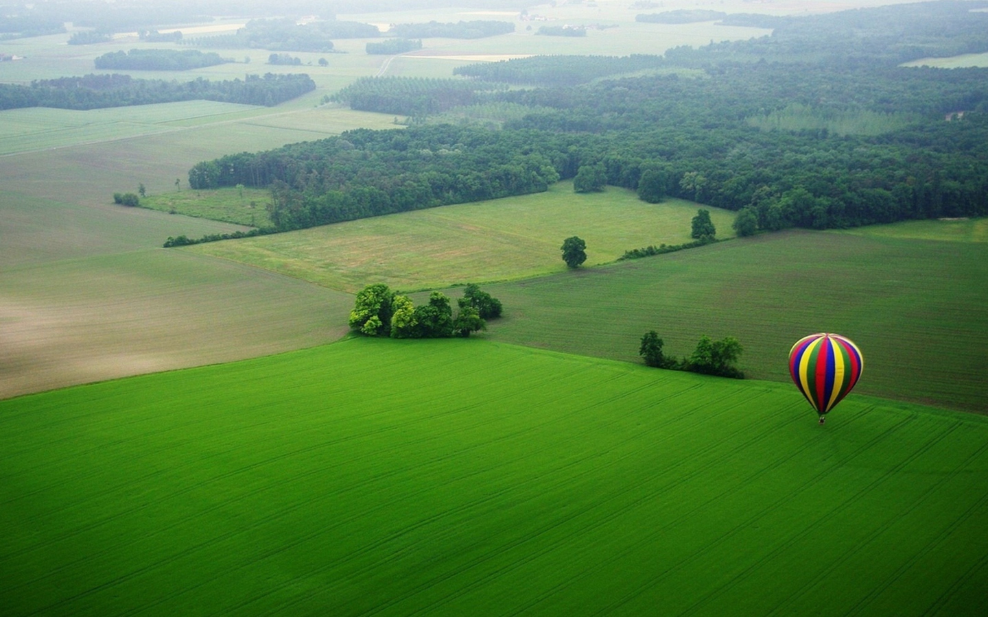 Screenshot №1 pro téma Balloon And Beautiful Landscape 1440x900