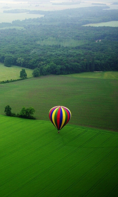 Balloon And Beautiful Landscape wallpaper 480x800