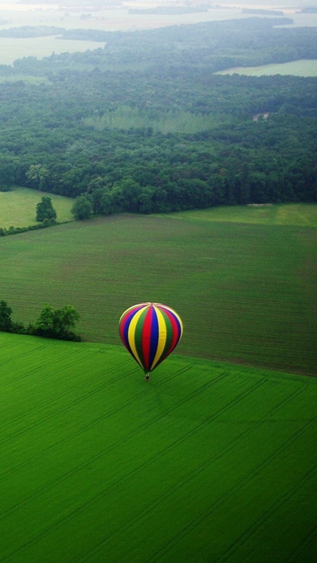 Balloon And Beautiful Landscape wallpaper 640x1136