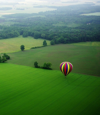 Balloon And Beautiful Landscape - Obrázkek zdarma pro 240x320