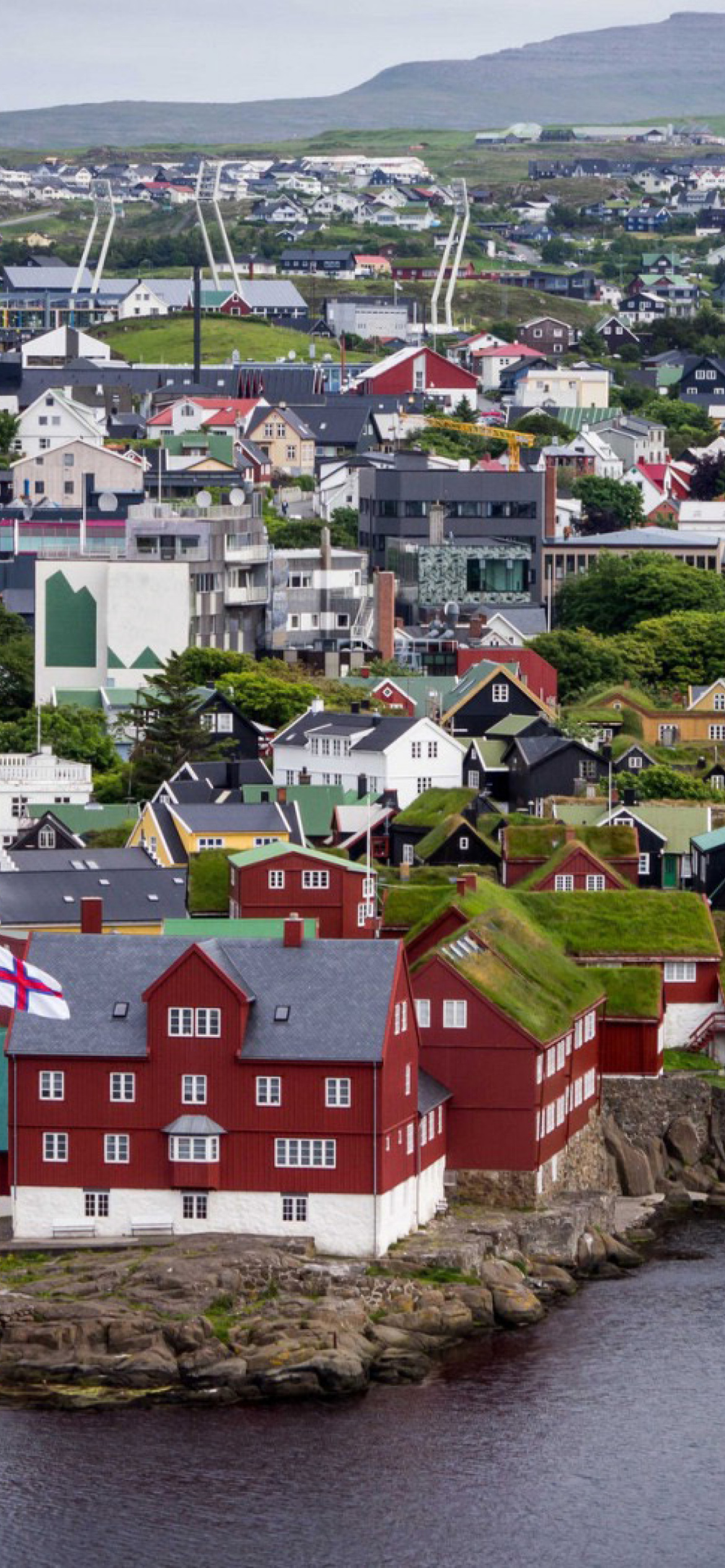 Fondo de pantalla Torshavn City on Faroe Island 1170x2532