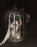Das Angel In Cage Wallpaper 128x160