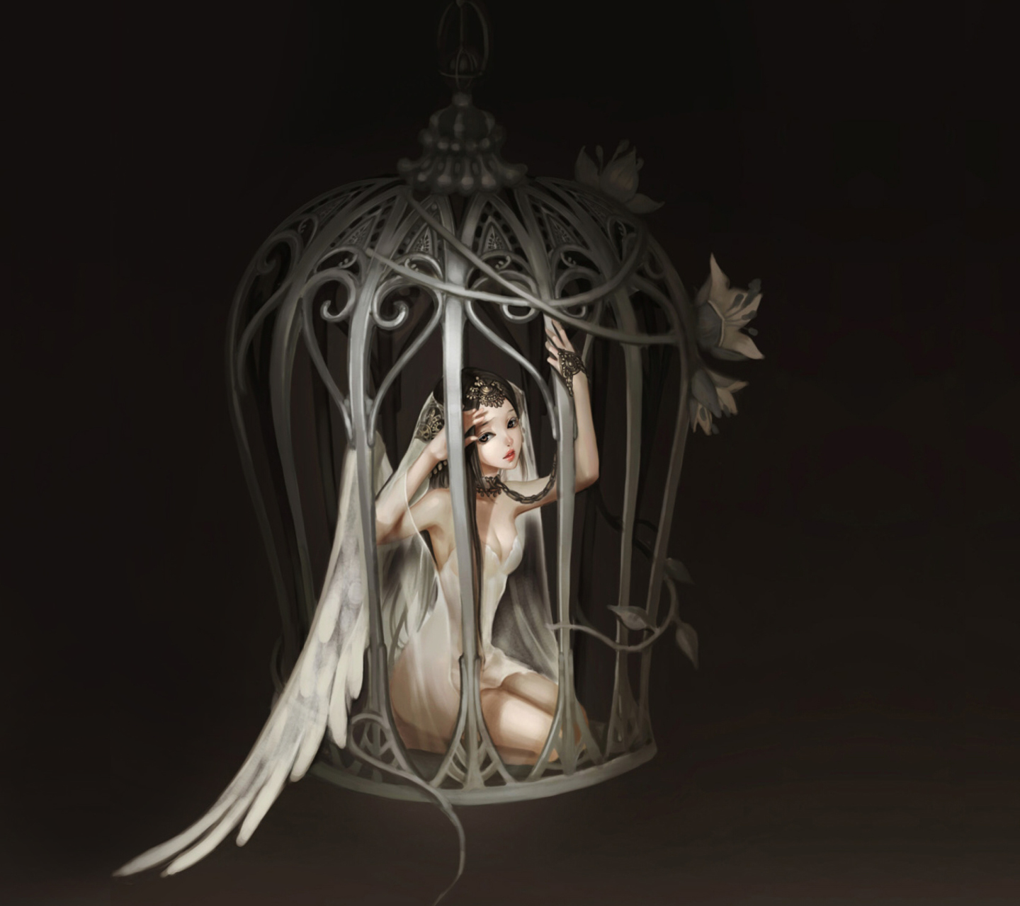 Angel In Cage wallpaper 1440x1280