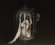 Das Angel In Cage Wallpaper 176x144