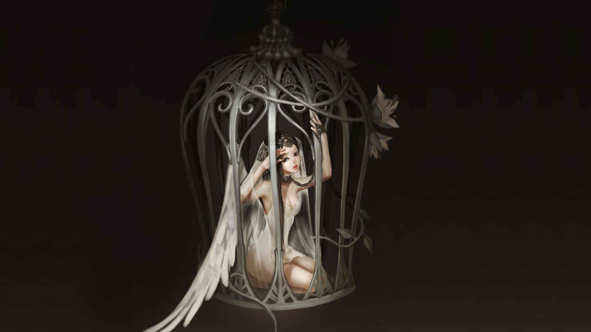 Angel In Cage wallpaper 1920x1080