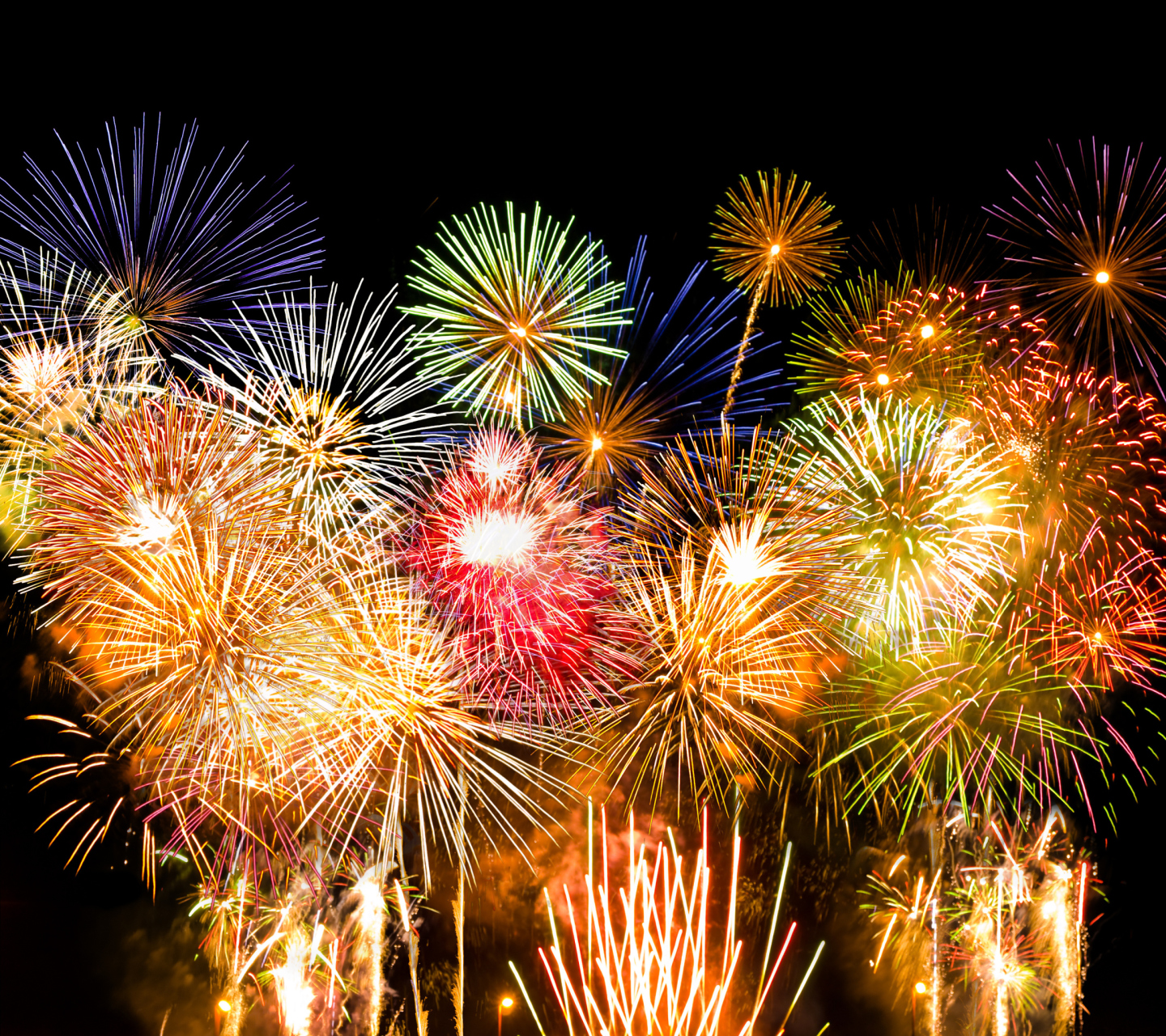 Fondo de pantalla Fireworks 1440x1280