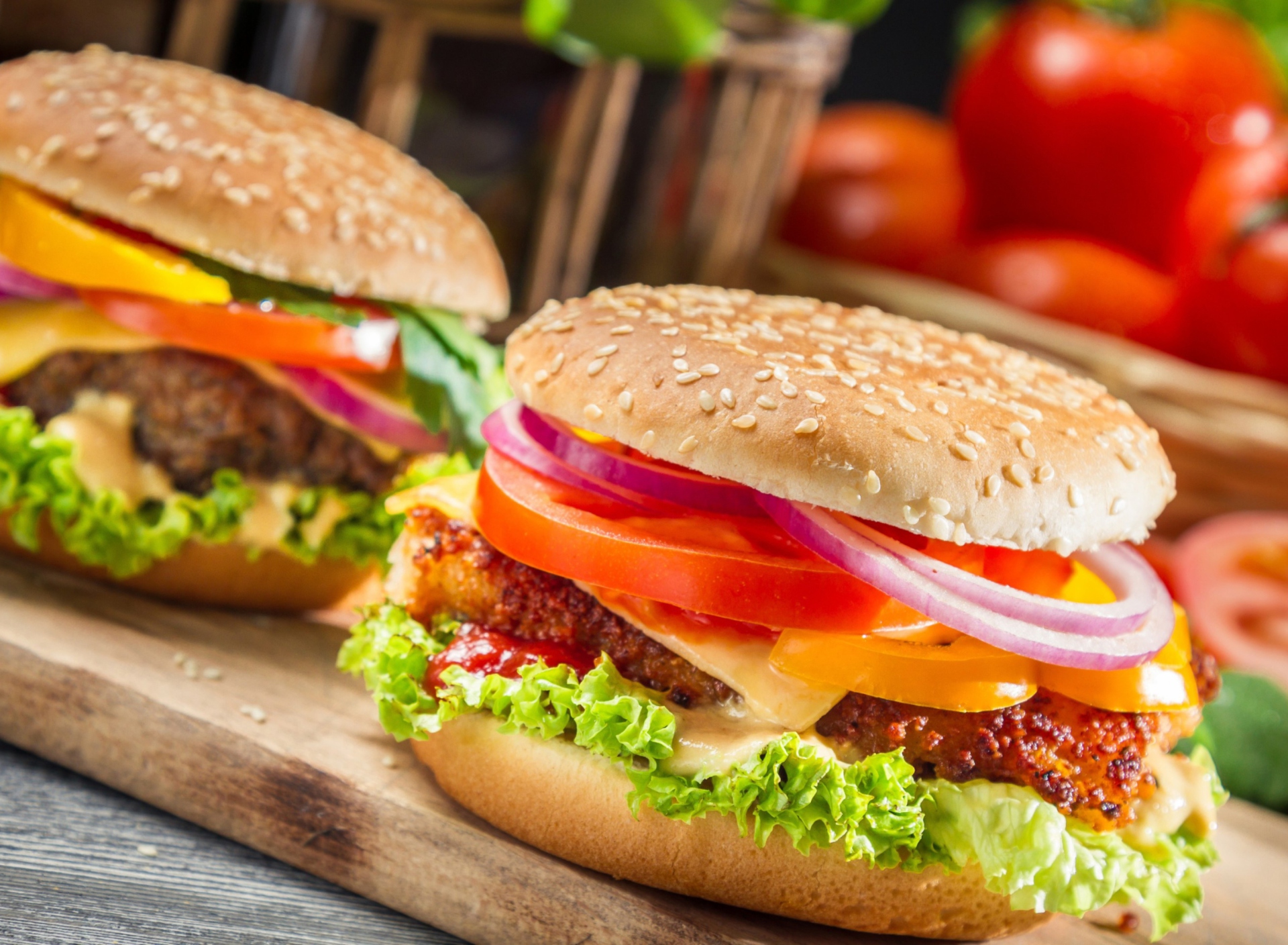 Обои Fast Food Burgers 1920x1408