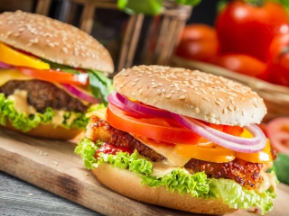 Fast Food Burgers wallpaper 320x240