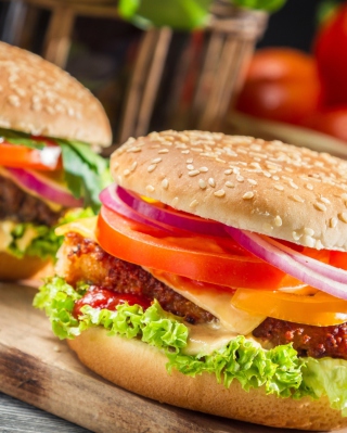 Kostenloses Fast Food Burgers Wallpaper für iPhone 3G S