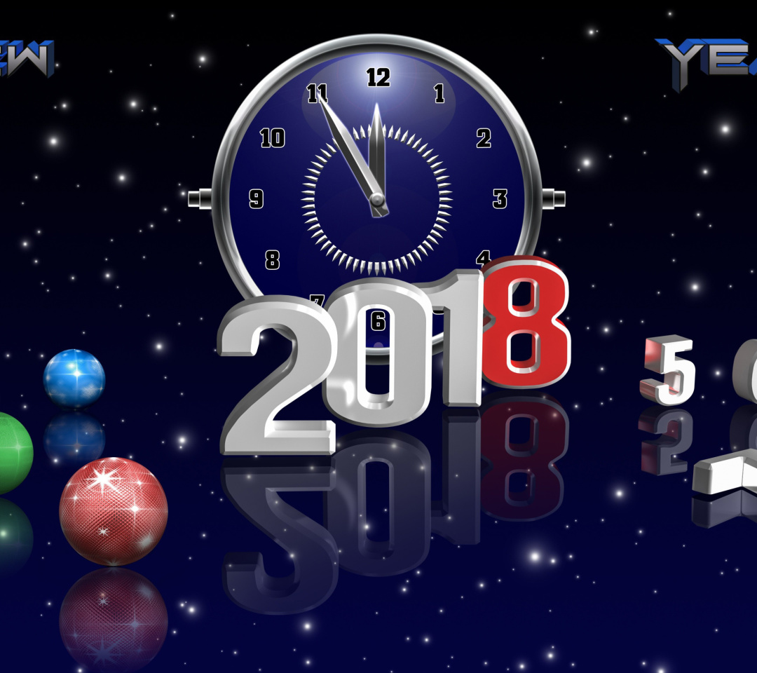 2018 New Year Countdown wallpaper 1080x960