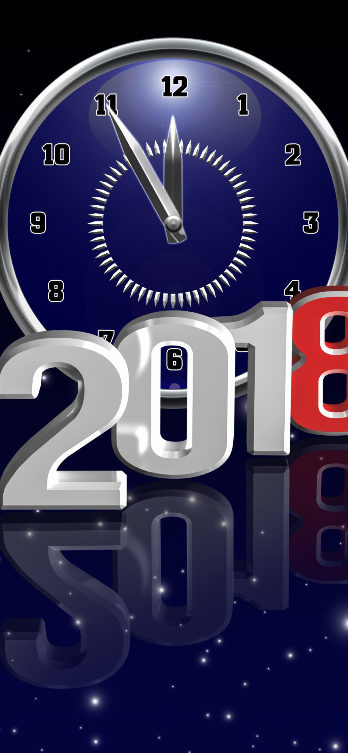2018 New Year Countdown wallpaper 1170x2532