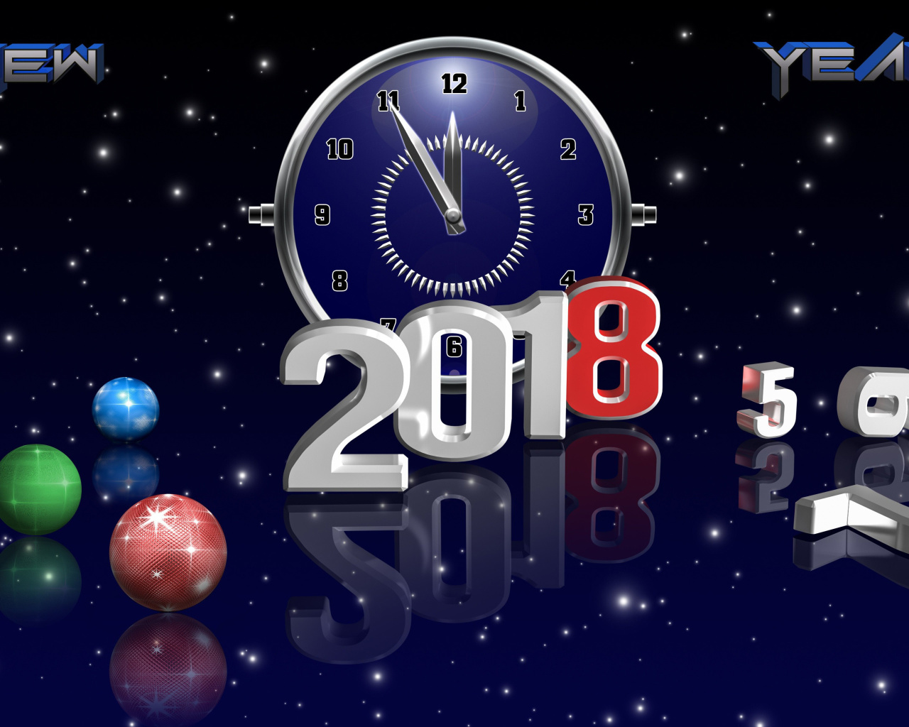 Das 2018 New Year Countdown Wallpaper 1280x1024