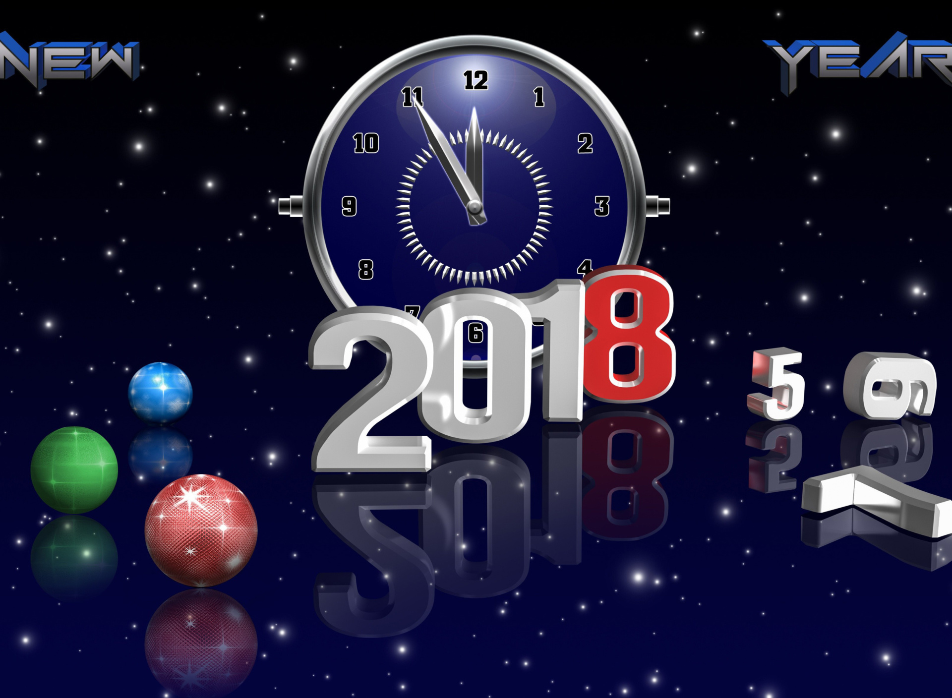 Обои 2018 New Year Countdown 1920x1408