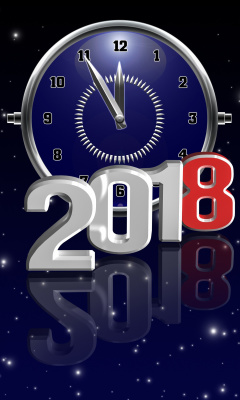 Das 2018 New Year Countdown Wallpaper 240x400