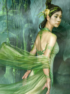Das Green Princess Wallpaper 240x320