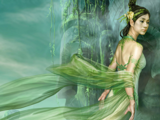 Das Green Princess Wallpaper 320x240