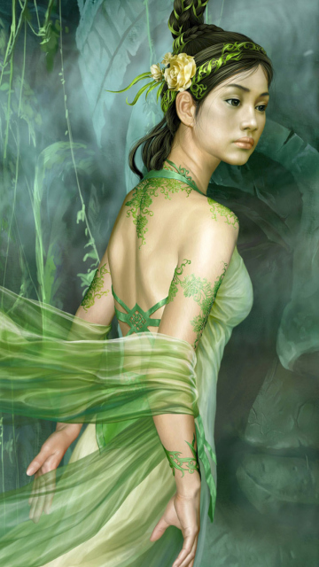 Green Princess wallpaper 360x640