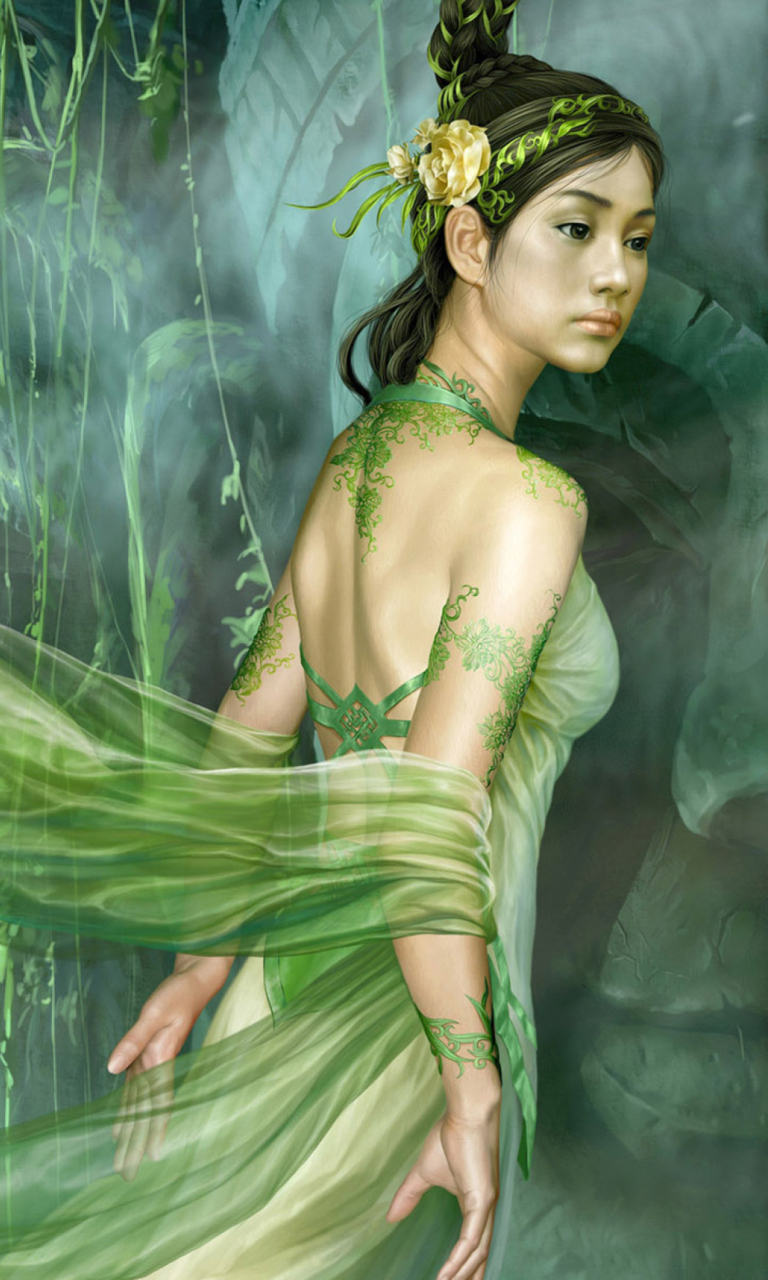Green Princess wallpaper 768x1280