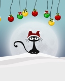 Fondo de pantalla Christmas Cat 128x160