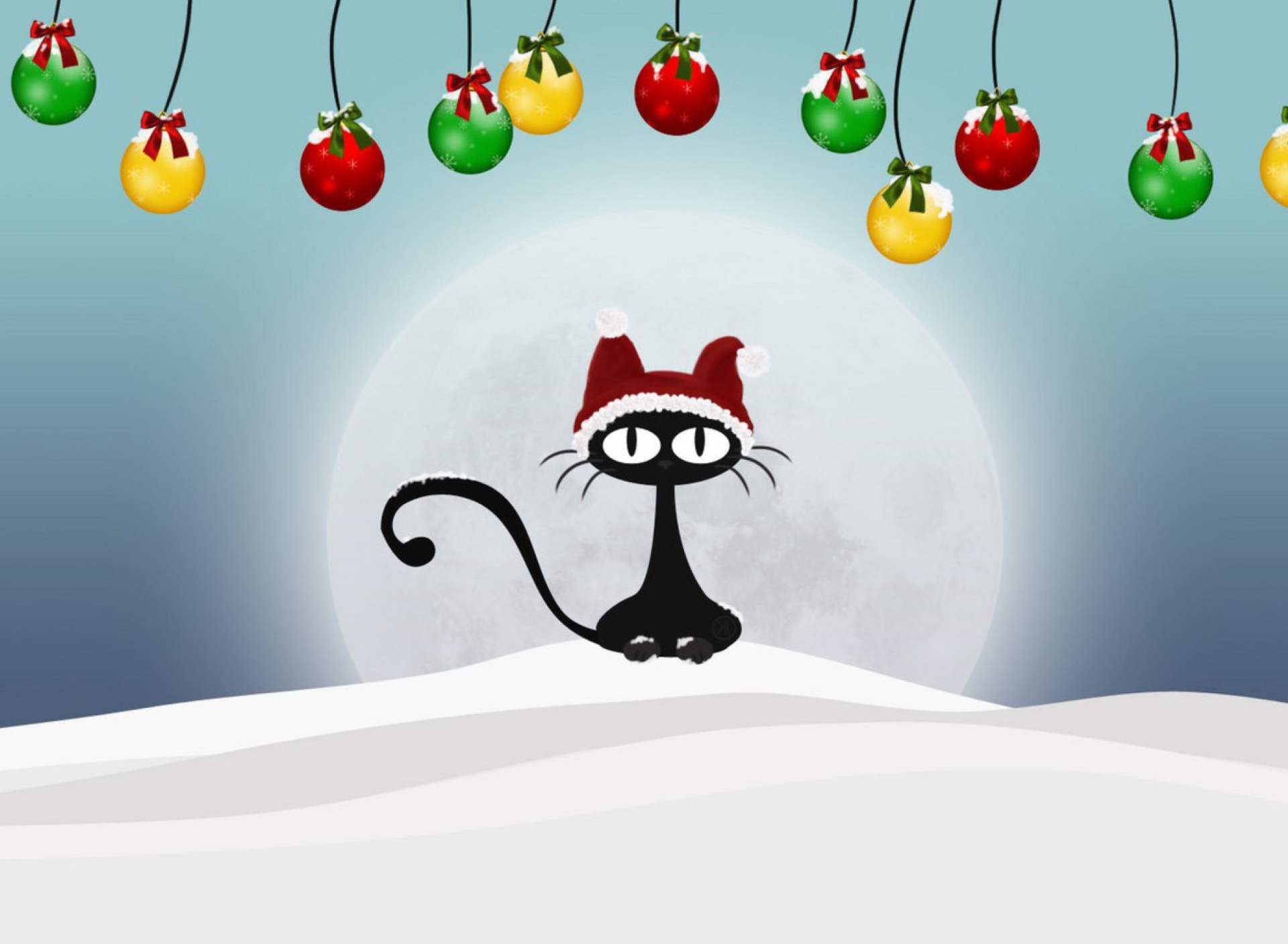 Christmas Cat wallpaper 1920x1408